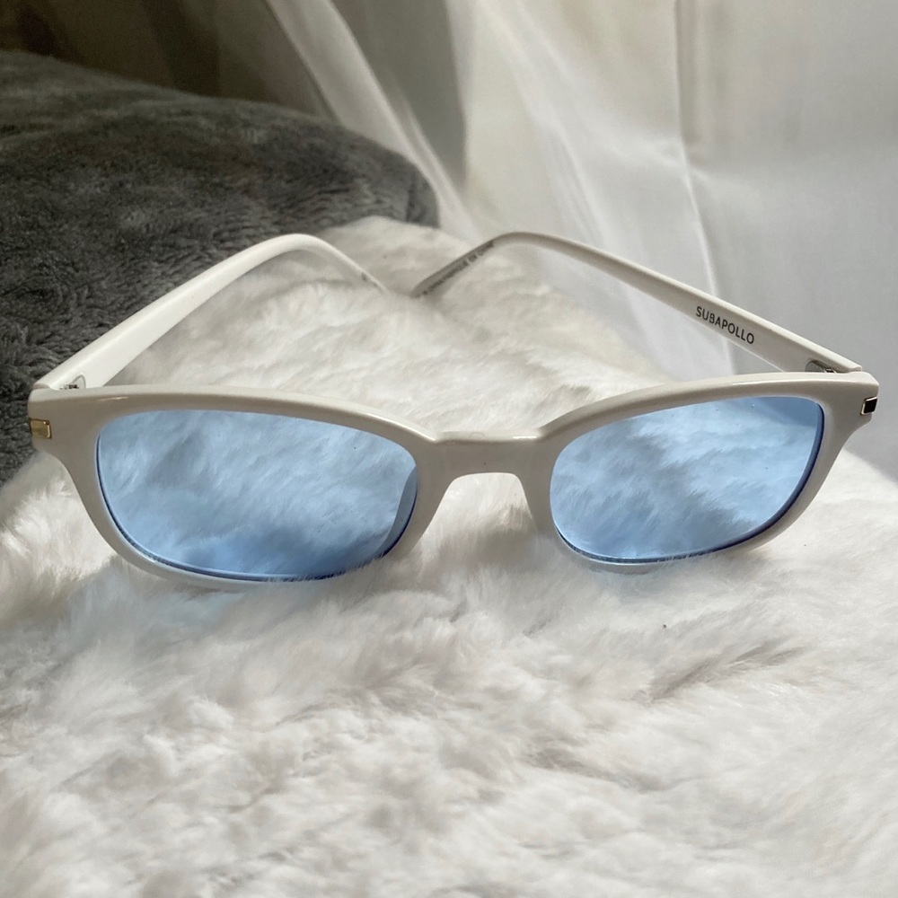 🛍 3 FOR $10 Frost Blue Rectangle Frame Sunglasses